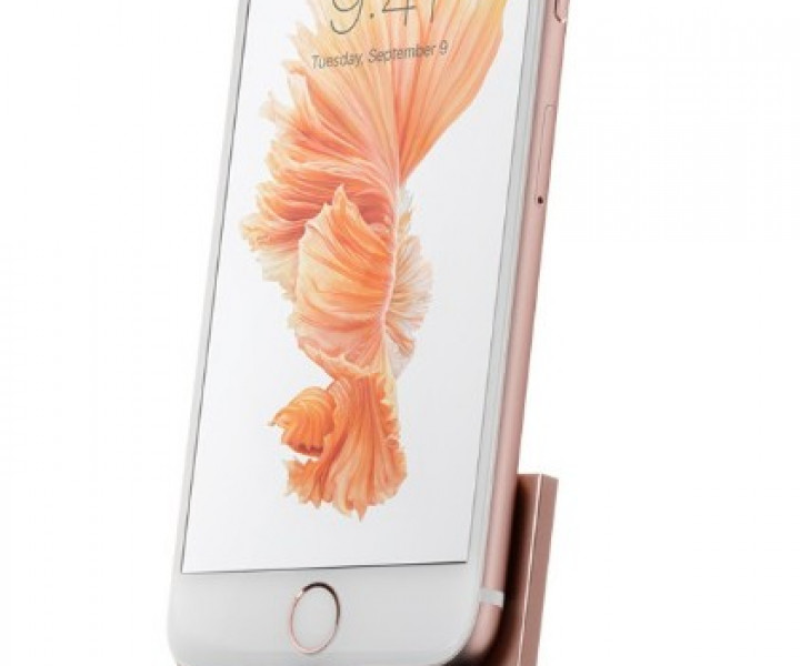 Докстанция Native Union Dock+ Lightning Stone/ Rose Gold (DOCK+-IP-CABLE-STO)